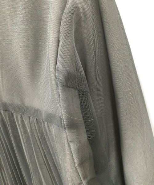 MARECHAL TERRE（マルシャルテル）MARECHAL TERRE (マルシャルテル) バックプリーツチュールブルゾン グレー サイズ:2の古着・服飾アイテム