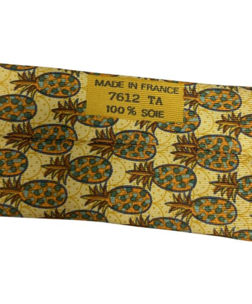 HERMES（エルメス）HERMES (エルメス) パイン柄ネクタイ イエロー サイズ:不明 未使用品の古着・服飾アイテム