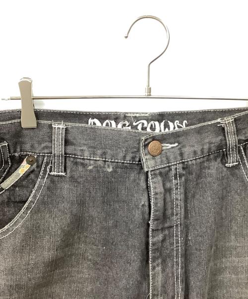 DOG TOWN（ドッグ タウン）DOG TOWN (ドッグ タウン) ロゴ刺繍ハーフデニムパンツ グレー サイズ:不明の古着・服飾アイテム