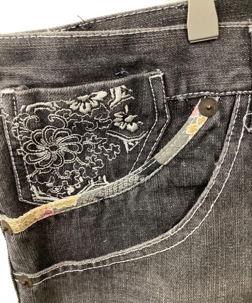 DOG TOWN（ドッグ タウン）DOG TOWN (ドッグ タウン) ロゴ刺繍ハーフデニムパンツ グレー サイズ:不明の古着・服飾アイテム