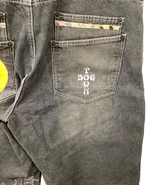 DOG TOWN（ドッグ タウン）DOG TOWN (ドッグ タウン) ロゴ刺繍ハーフデニムパンツ グレー サイズ:不明の古着・服飾アイテム
