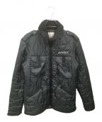 AVIREXアヴィレックス）の古着「キルティングジャケット ブラック」｜ネイビー
