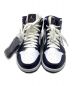 中古・古着 NIKE (ナイキ) Air Jordan 1 Mid White Metallic Gold Obsidian ネイビー×ホワイト サイズ:27.5 未使用品：14000円