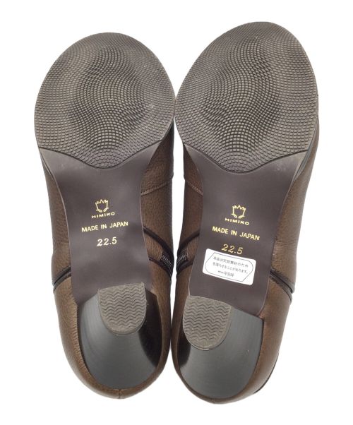 卑弥呼（ヒミコ）卑弥呼 (ヒミコ) サイドジップブーツ ブラウン ブラウン サイズ:22.5の古着・服飾アイテム