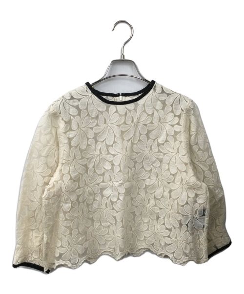 URBAN RESEARCH DOORS（アーバンリサーチドアーズ）URBAN RESEARCH DOORS (アーバンリサーチ ドアーズ) フラワー柄ブラウス ベージュ ベージュ サイズ:M 未使用品の古着・服飾アイテム