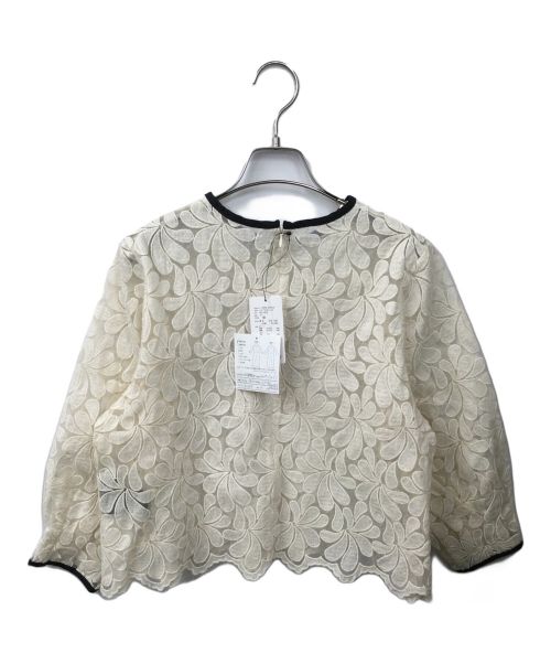 URBAN RESEARCH DOORS（アーバンリサーチドアーズ）URBAN RESEARCH DOORS (アーバンリサーチ ドアーズ) フラワー柄ブラウス ベージュ ベージュ サイズ:M 未使用品の古着・服飾アイテム