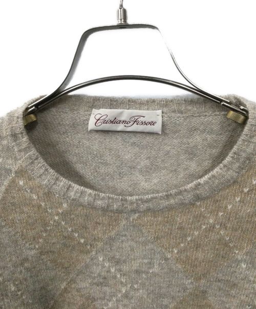 Cristiano Fissore（クリスチアーノ フィッソーネ）Cristiano Fissore (クリスチアーノ フィッソーネ) ニット ベージュ ベージュ サイズ:50の古着・服飾アイテム
