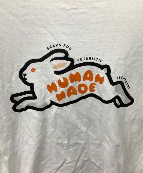 HUMAN MADE（ヒューマンメイド）HUMAN MADE (ヒューマンメイド) ラビットプリントロングtシャツ ホワイト サイズ:Mの古着・服飾アイテム