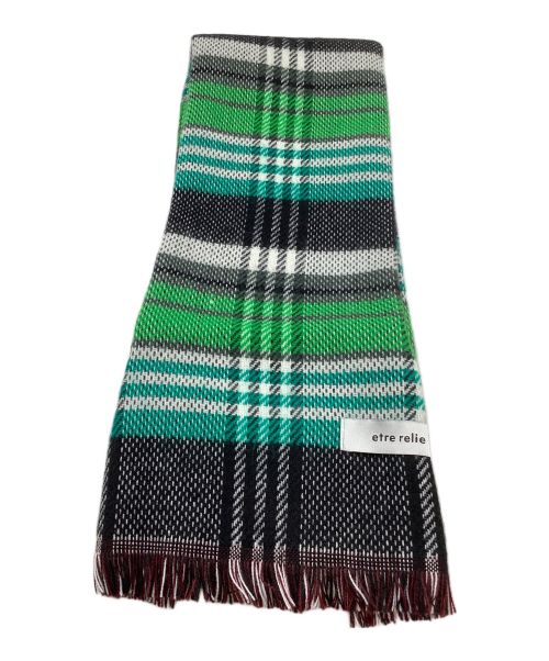 etre relie（エトレリー）etre relie (エトレリー) チェック柄ストール マルチカラー マルチカラーの古着・服飾アイテム