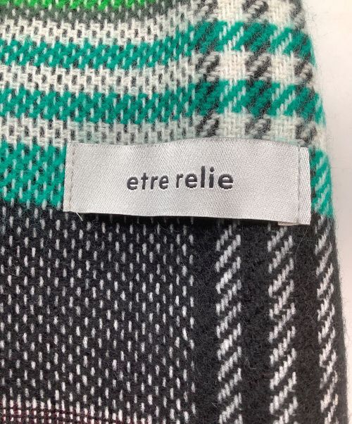 etre relie（エトレリー）etre relie (エトレリー) チェック柄ストール マルチカラー マルチカラーの古着・服飾アイテム