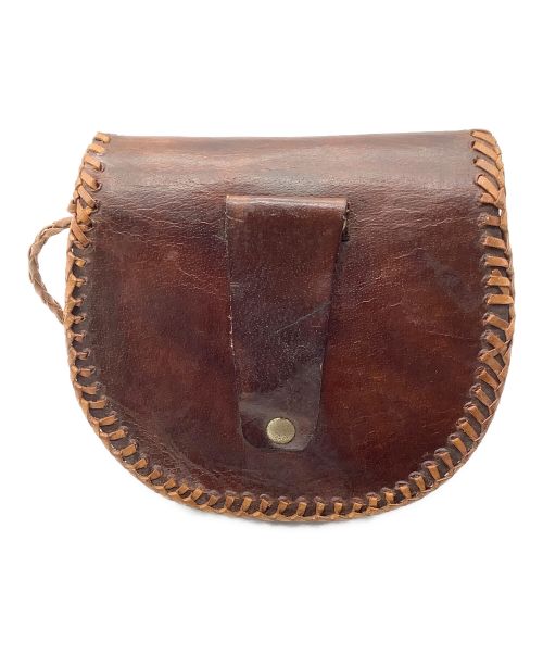 不明（フメイ）不明 (フメイ) レザーベルトポーチ ブラウン ブラウンの古着・服飾アイテム
