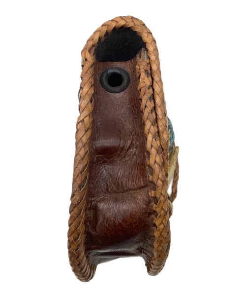 不明（フメイ）不明 (フメイ) レザーベルトポーチ ブラウン ブラウンの古着・服飾アイテム