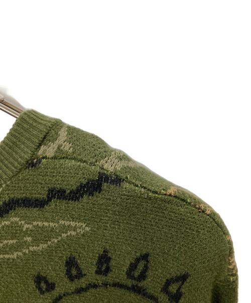 HUF（ハフ）HUF (ハフ) GREEN BUDDY UGLY SWEATER オリーブ サイズ:XXLの古着・服飾アイテム