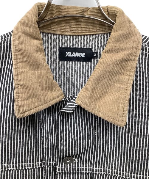 X-LARGE（エクストララージ）X-LARGE (エクストララージ) PATCHED TRUCKER JACKET ブラック サイズ:Mの古着・服飾アイテム