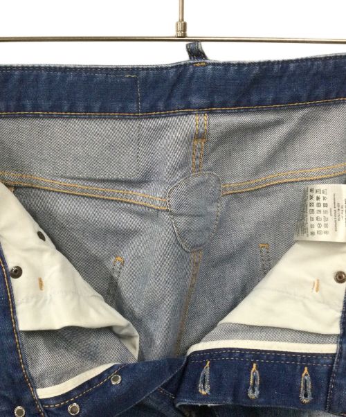 DSQUARED2（ディースクエアード）DSQUARED2 (ディースクエアード) Light Sandy Slash Wash Tidy Biker Jeans インディゴ サイズ:48の古着・服飾アイテム