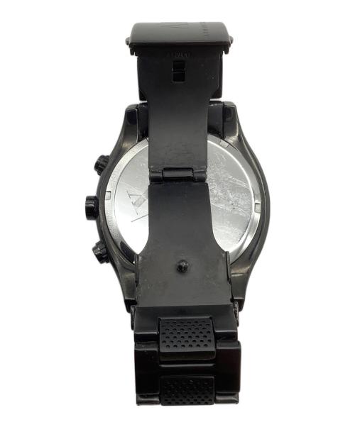 ARMANI EXCHANGE（アルマーニ エクスチェンジ）ARMANI EXCHANGE (アルマーニ エクスチェンジ) クオーツ クロノ ブラックの古着・服飾アイテム