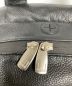 中古・古着 dunhill (ダンヒル) レザーリュック ブラック×グリーン ブラック：30000円