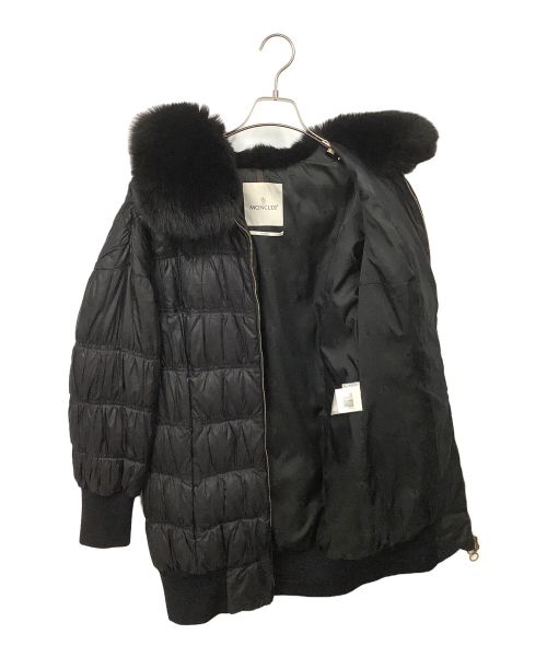 MONCLER（モンクレール）MONCLER (モンクレール) コヨーテファー付きダウンコート ブラック サイズ:Sの古着・服飾アイテム