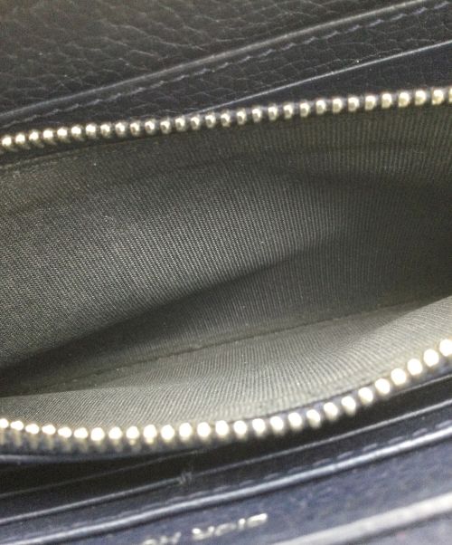 DIOR HOMME（ディオール オム）Dior Homme (ディオール オム) ラウンドファスナー財布 ネイビー ネイビーの古着・服飾アイテム