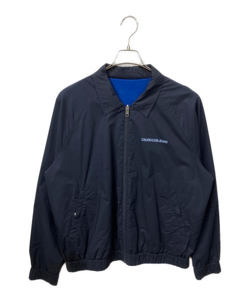 Calvin Klein Jeans（カルバンクラインジーンズ）Calvin Klein Jeans (カルバンクラインジーンズ) リバーシブルジャケット ネイビー×ブルー サイズ:Lの古着・服飾アイテム