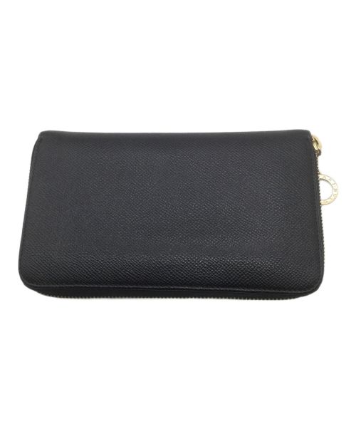 BVLGARI（ブルガリ）BVLGARI (ブルガリ) ラウンドファスナー財布 ブラック ブラックの古着・服飾アイテム