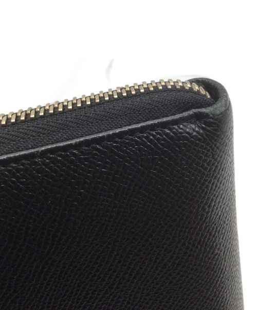 BVLGARI（ブルガリ）BVLGARI (ブルガリ) ラウンドファスナー財布 ブラック ブラックの古着・服飾アイテム