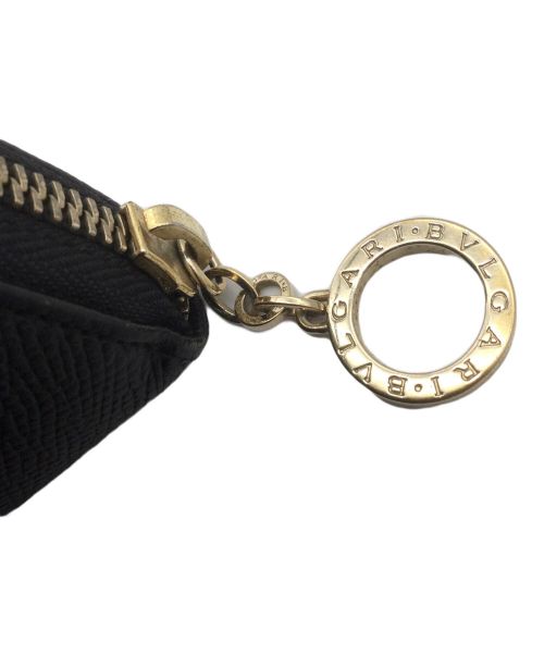 BVLGARI（ブルガリ）BVLGARI (ブルガリ) ラウンドファスナー財布 ブラック ブラックの古着・服飾アイテム