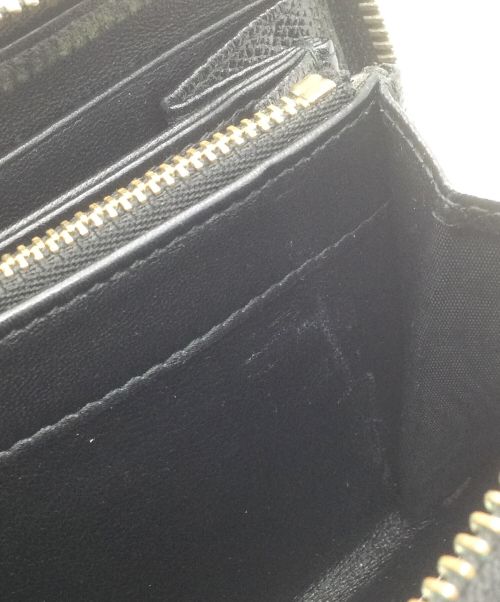 BVLGARI（ブルガリ）BVLGARI (ブルガリ) ラウンドファスナー財布 ブラック ブラックの古着・服飾アイテム