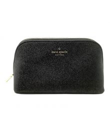 Kate Spade（ケイトスペード）の古着「シミーグリッターファブリックスモール コスメティックケース」｜ブラック