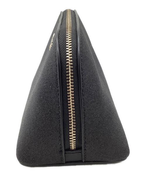 Kate Spade（ケイトスペード）Kate Spade (ケイトスペード) シミーグリッターファブリックスモール コスメティックケース ブラックの古着・服飾アイテム