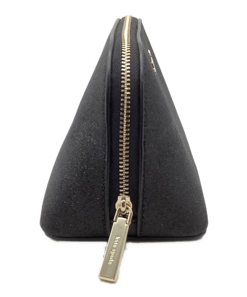 Kate Spade（ケイトスペード）Kate Spade (ケイトスペード) シミーグリッターファブリックスモール コスメティックケース ブラックの古着・服飾アイテム