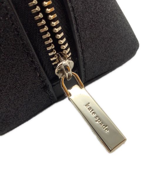 Kate Spade（ケイトスペード）Kate Spade (ケイトスペード) シミーグリッターファブリックスモール コスメティックケース ブラックの古着・服飾アイテム