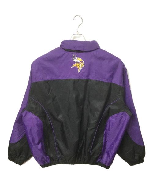 STARTER（スターター）STARTER (スターター) NFL (エヌエフエル) ナイロンジャケット ブラック×パープル パープル×ブラック サイズ:XLの古着・服飾アイテム