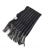 PAUL SMITHポールスミス）の古着「ウールボーダーストール」｜ブラック