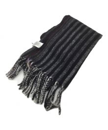 PAUL SMITH（ポールスミス）の古着「ウールボーダーストール」｜ブラック