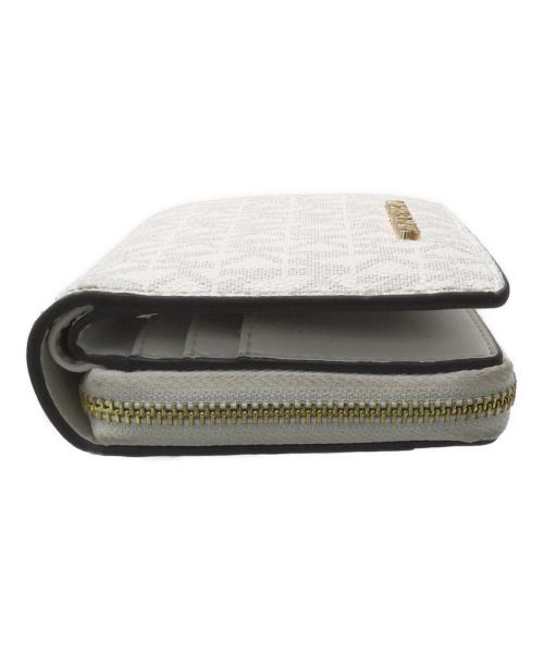 MICHAEL KORS（マイケル・コース）MICHAEL KORS (マイケルコース) 2つ折り財布 モノグラム ホワイトの古着・服飾アイテム