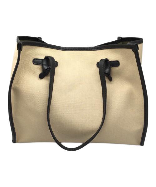 GIANNI CHIARINI（ジャンニ キアリーニ）GIANNI CHIARINI (ジャンニ キアリーニ) トートバッグ　ベージュ×ブラック ベージュ×ブラックの古着・服飾アイテム