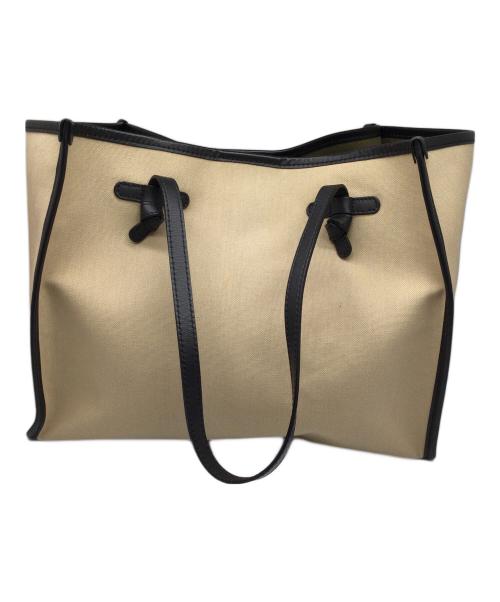 GIANNI CHIARINI（ジャンニ キアリーニ）GIANNI CHIARINI (ジャンニ キアリーニ) トートバッグ　ベージュ×ブラック ベージュ×ブラックの古着・服飾アイテム