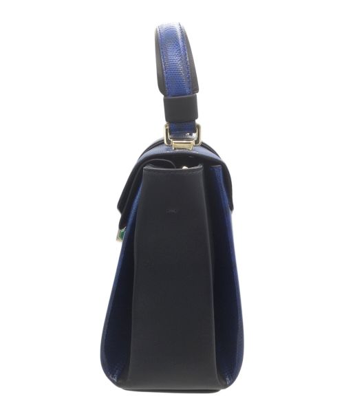 BVLGARI（ブルガリ）BVLGARI (ブルガリ) セルペンティ ヴァイパートップ ハンドルバッグ ネイビー×ブラックの古着・服飾アイテム