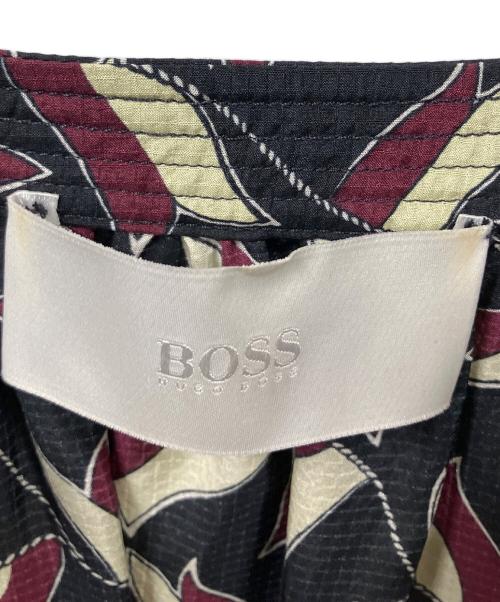 HUGO BOSS（ヒューゴ ボス）HUGO BOSS (ヒューゴ ボス) ワンピース ブラック×ボルドー ブラック サイズ:不明の古着・服飾アイテム