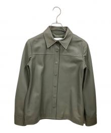 HUGO BOSS（ヒューゴ ボス）の古着「ラムレザージャケット オリーブ」｜オリーブ