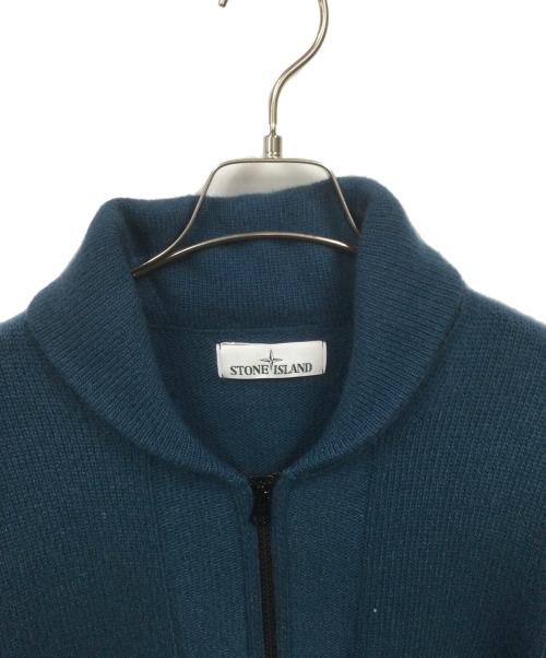 STONE ISLAND（ストーンアイランド）STONE ISLAND (ストーンアイランド) クルーネック ジャンパー ロールディテール ブルー サイズ:Lの古着・服飾アイテム