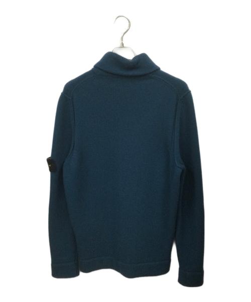 STONE ISLAND（ストーンアイランド）STONE ISLAND (ストーンアイランド) クルーネック ジャンパー ロールディテール ブルー サイズ:Lの古着・服飾アイテム