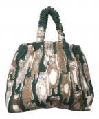 mina perhonenミナ ペルホネン）の古着「ハンドバッグ alive」｜グリーン