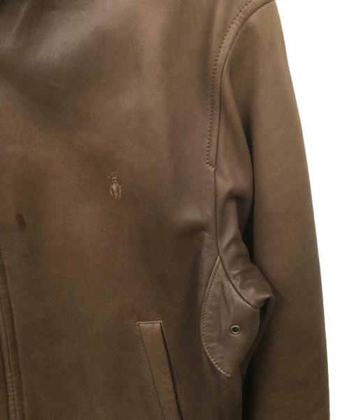 POLO RALPH LAUREN（ポロ・ラルフローレン）POLO RALPH LAUREN (ポロ・ラルフローレン) レザージャケット ブラウン サイズ:Lの古着・服飾アイテム