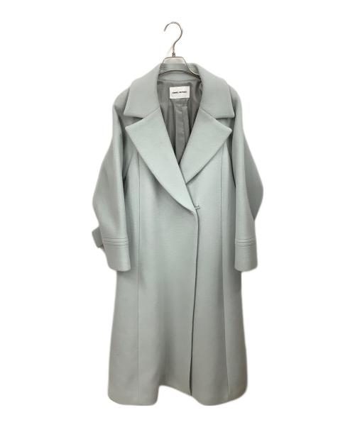 EMMEL REFINES（エメル リファインズ）EMMEL REFINES (エメル リファインズ) ベルテッドフレアロングコート ブルー サイズ:Mの古着・服飾アイテム