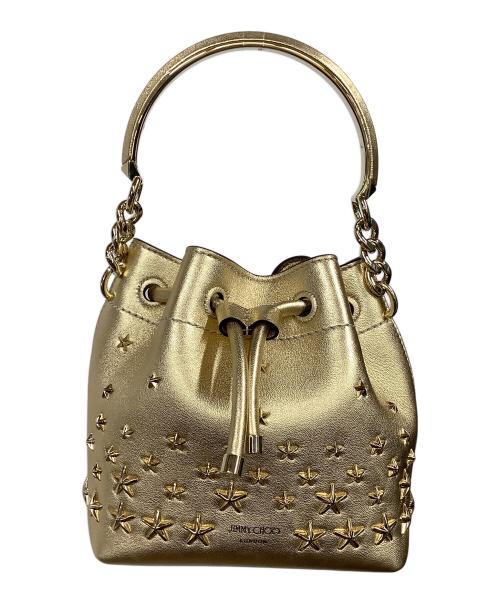 JIMMY CHOO（ジミーチュウ）JIMMY CHOO (ジミーチュウ) ボンボン バケットＳ ゴールドの古着・服飾アイテム