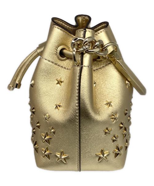 JIMMY CHOO（ジミーチュウ）JIMMY CHOO (ジミーチュウ) ボンボン バケットＳ ゴールドの古着・服飾アイテム