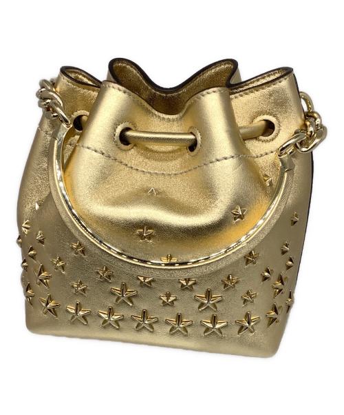 JIMMY CHOO（ジミーチュウ）JIMMY CHOO (ジミーチュウ) ボンボン バケットＳ ゴールドの古着・服飾アイテム