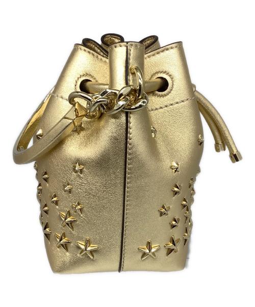 JIMMY CHOO（ジミーチュウ）JIMMY CHOO (ジミーチュウ) ボンボン バケットＳ ゴールドの古着・服飾アイテム